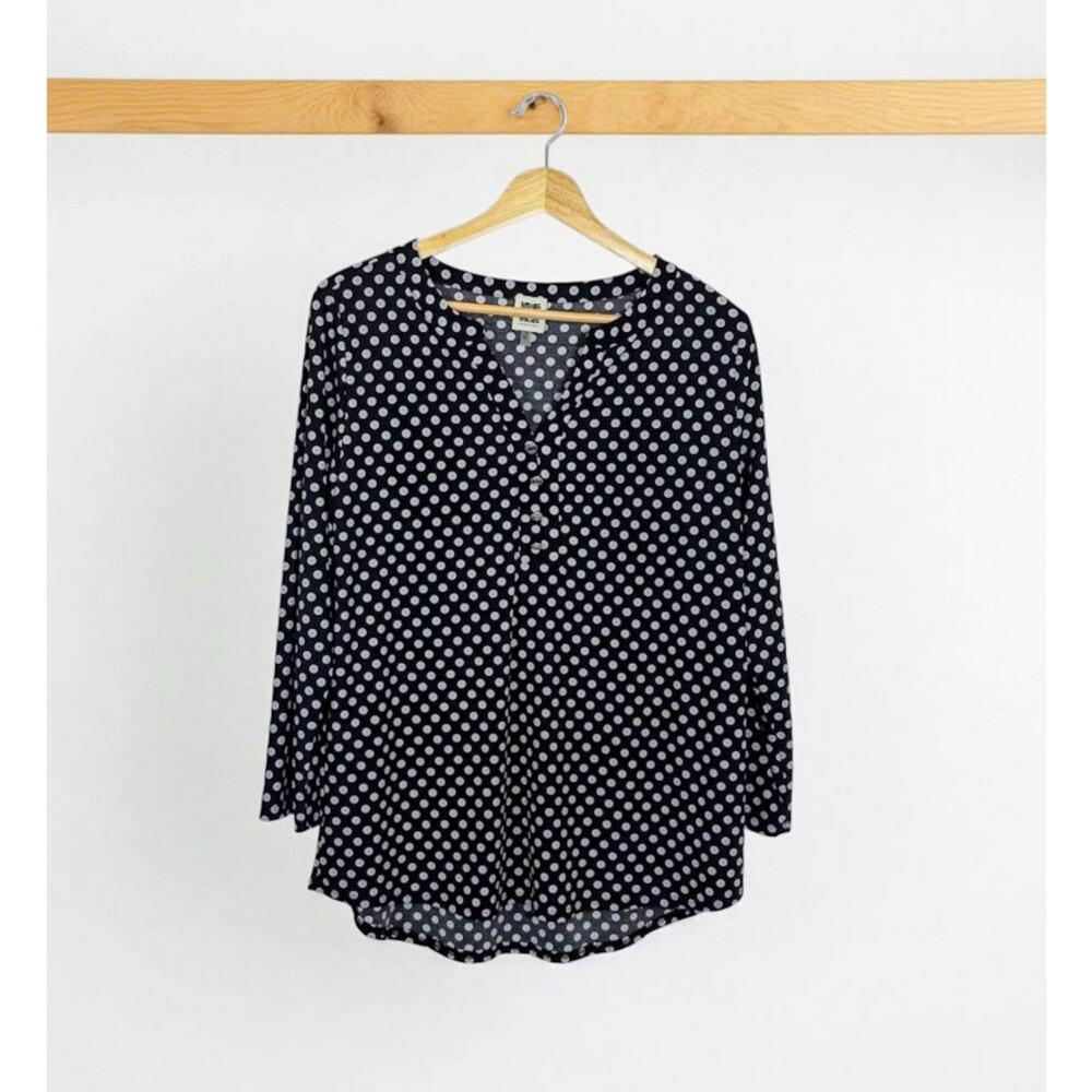 Anne Klein Pullover Polka Dot Top M